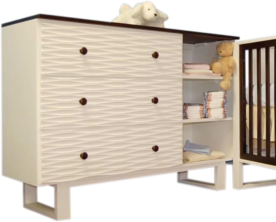 Eden Baby Moderno Collection Dresser, White/Espresso
