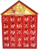 GUOOL Wooden House Shaped Christmas Advent Calendar for Kids LED Luminous Small Gift Candy Drawers 24 Storage Boxes Christmas Wooden Advent Calendar Bow Shape 24 Drawers Christmas Decoration Stuffer