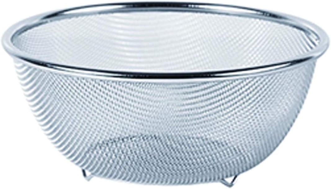 Draining Rack Stainless Steel Fine Mesh Basket Large Capacity Colander Used for Washing Fruits Vegetables Noodle Round Colander Stainless Steel Drain Rack Drainage Rack(21cm)