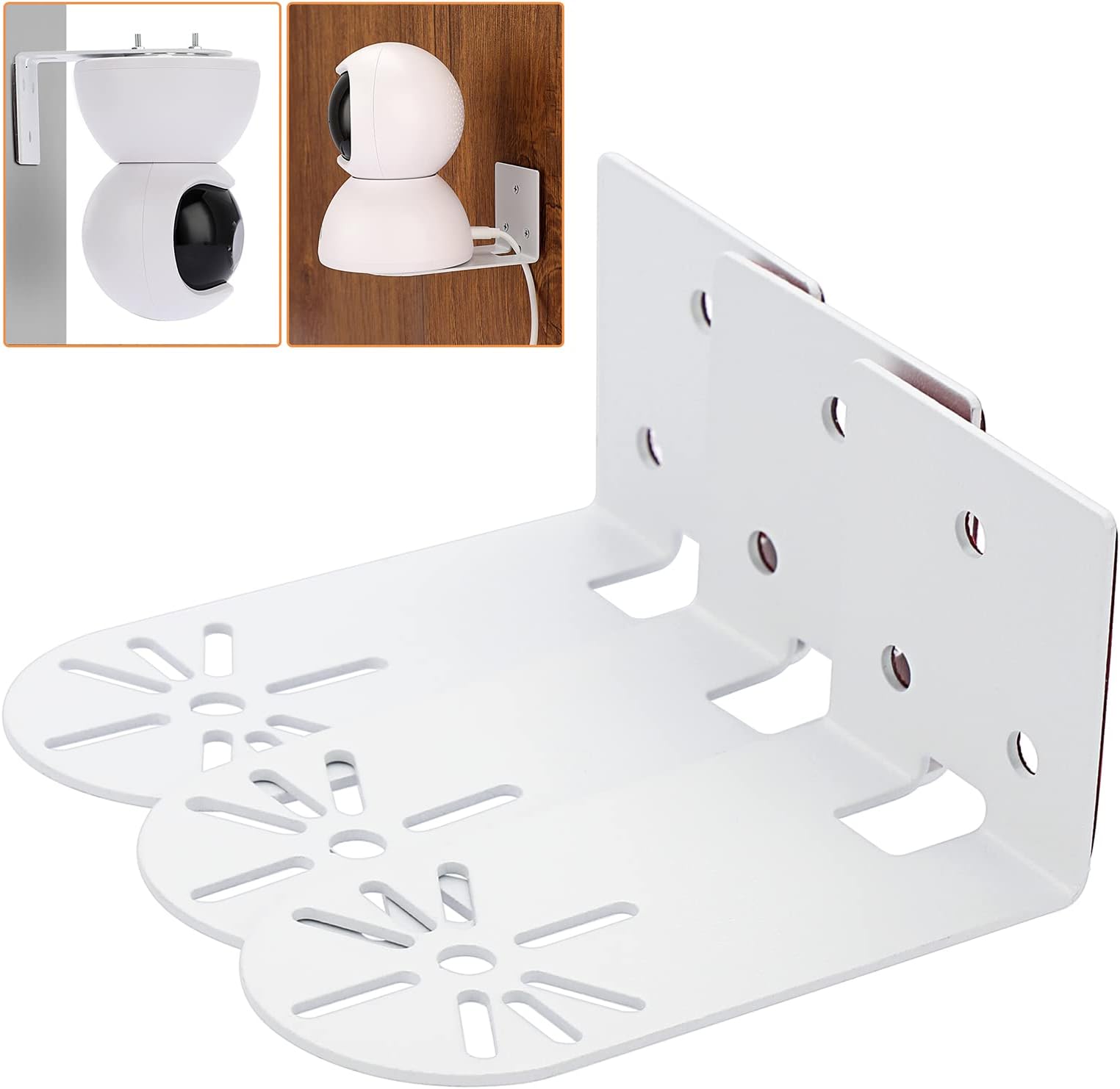 Set of 3 Wall/Celling Mount Surveillance Bracket Metal Dome Camera Mount-Universal Security Camera Mounting Bracket-CCTV Camera Indoor Mount Support
