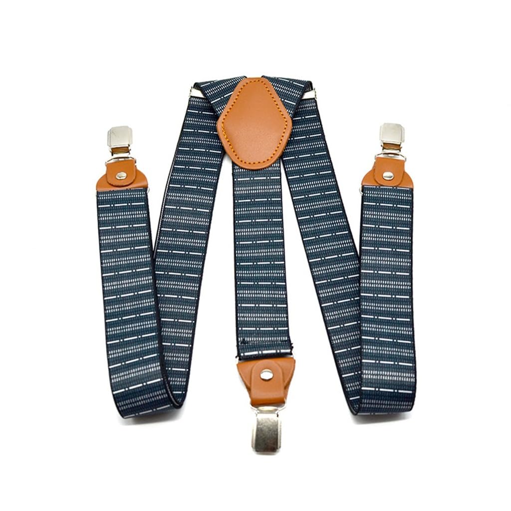 Tirantes hombres con correas duraderas ajustables y cinturones anchos casual de rayas en forma de Y