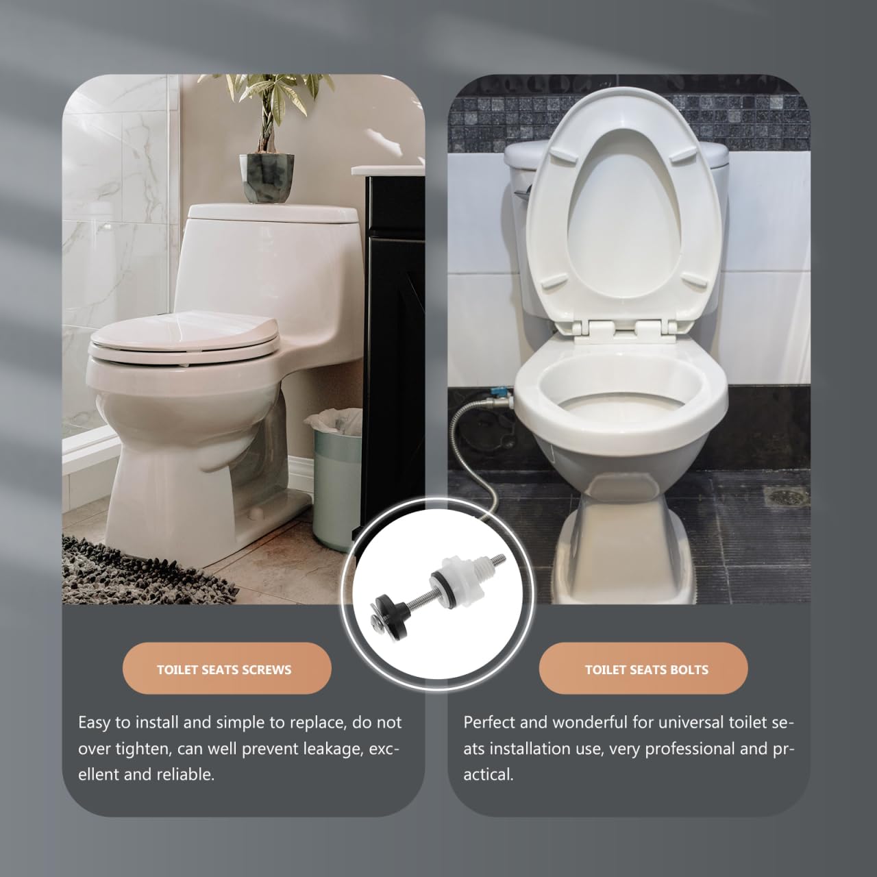 Tornillos De Inoxidable Para Asiento De Inodoro Universal Pernos De Bisagra Para Fijación Segura De Asientos De Inodoro Accesorios De Fontanería Para Reparación Y Reemplazo Fácil