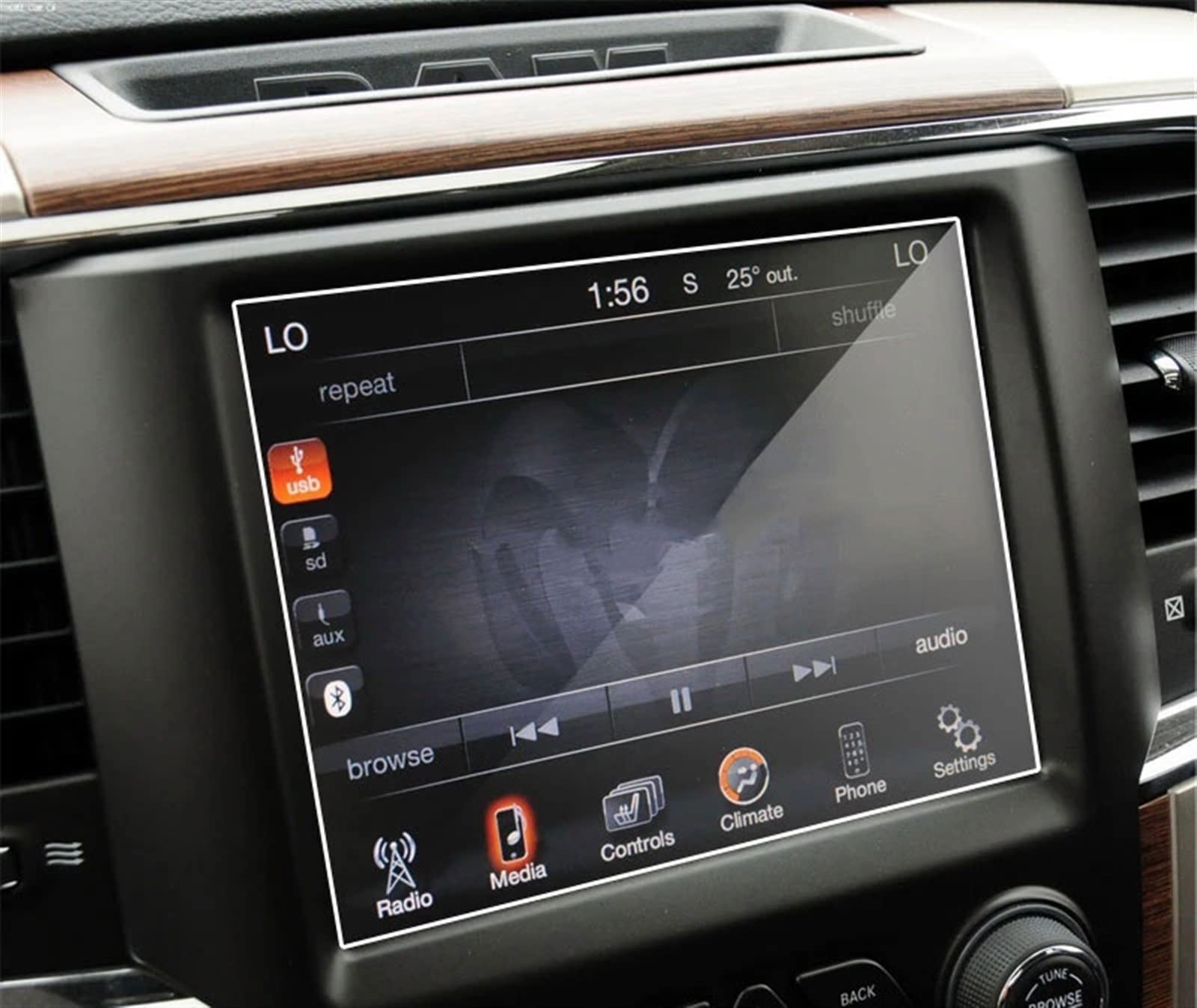 Protector pantalla Dodge Ram 8.4 vidrio templado cubre monitor navegación GPS Uconnect 2014-2018