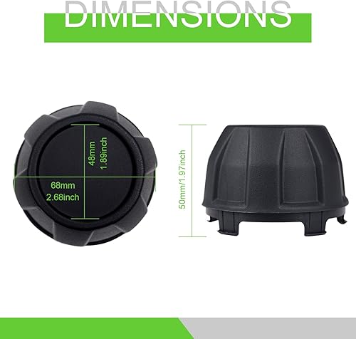 Miniatura 5 de Tapacubos centrales de rueda compatibles con Kawasaki Teryx KRX 1000 2020-2025, accesorios negros de polvo, tapas de cubo de rueda de repuesto para