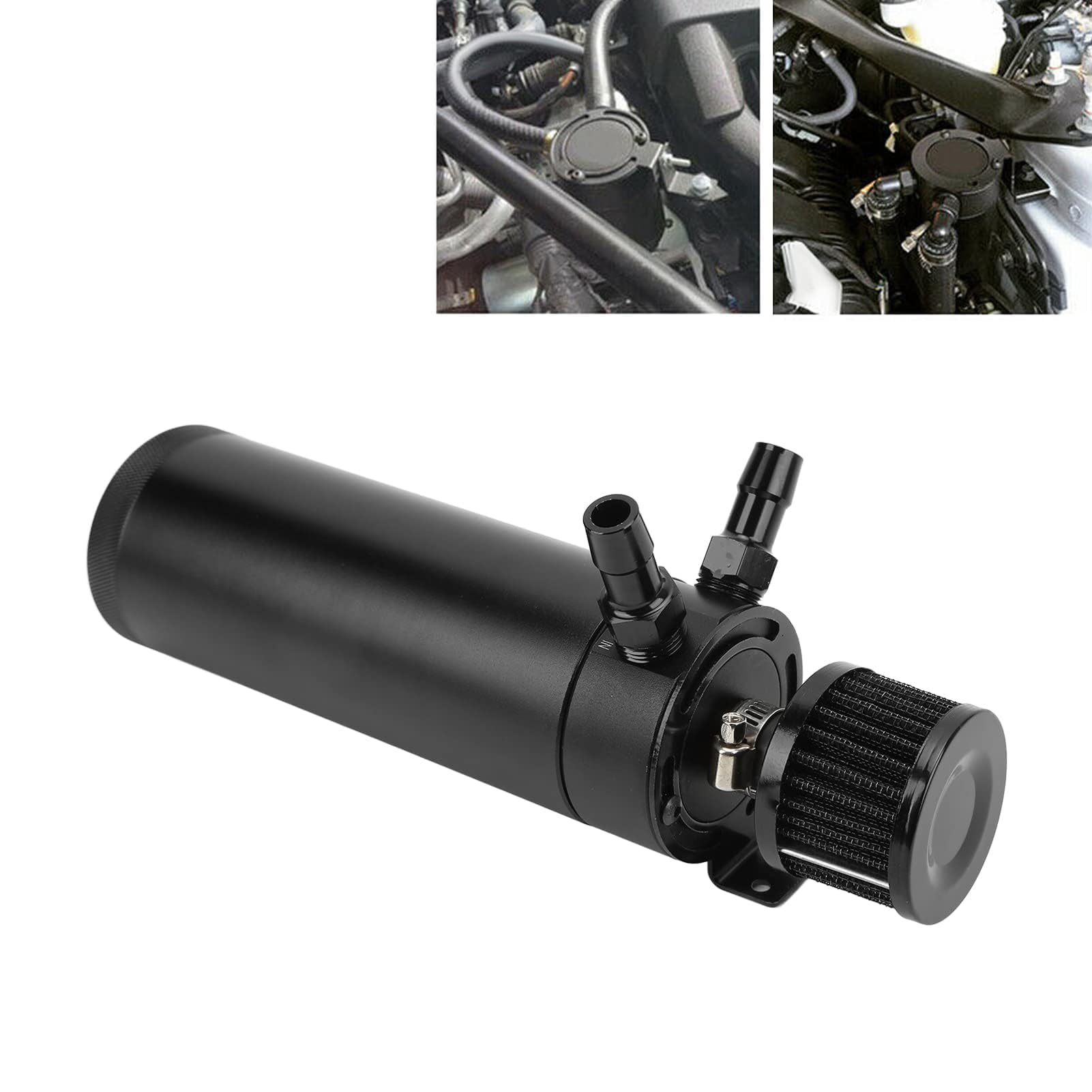 Serbatoio di Raccolta Dell'olio, Serbatoio di Raccolta Dell'olio Universale a 2 Porte Serbatoio del Serbatoio Separatore Dell'olio Dell'aria del Motore con Filtro di Sfiato Reimballaggio Dell'automobi