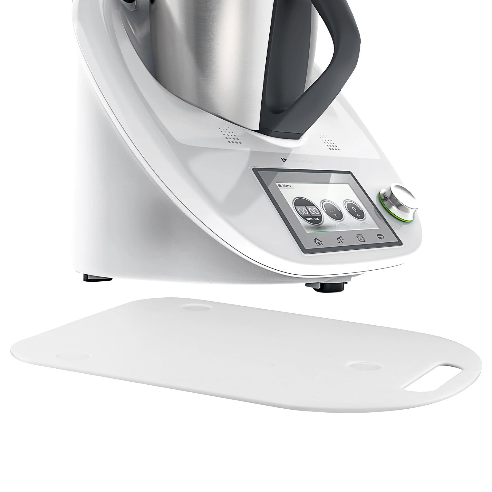 Sliding Board for Thermomix TM6 TM5V - Quick Moving Rolling Board for Thermomix Vorwerk Food Processor TM 6 Accessories Underlay Board (White)