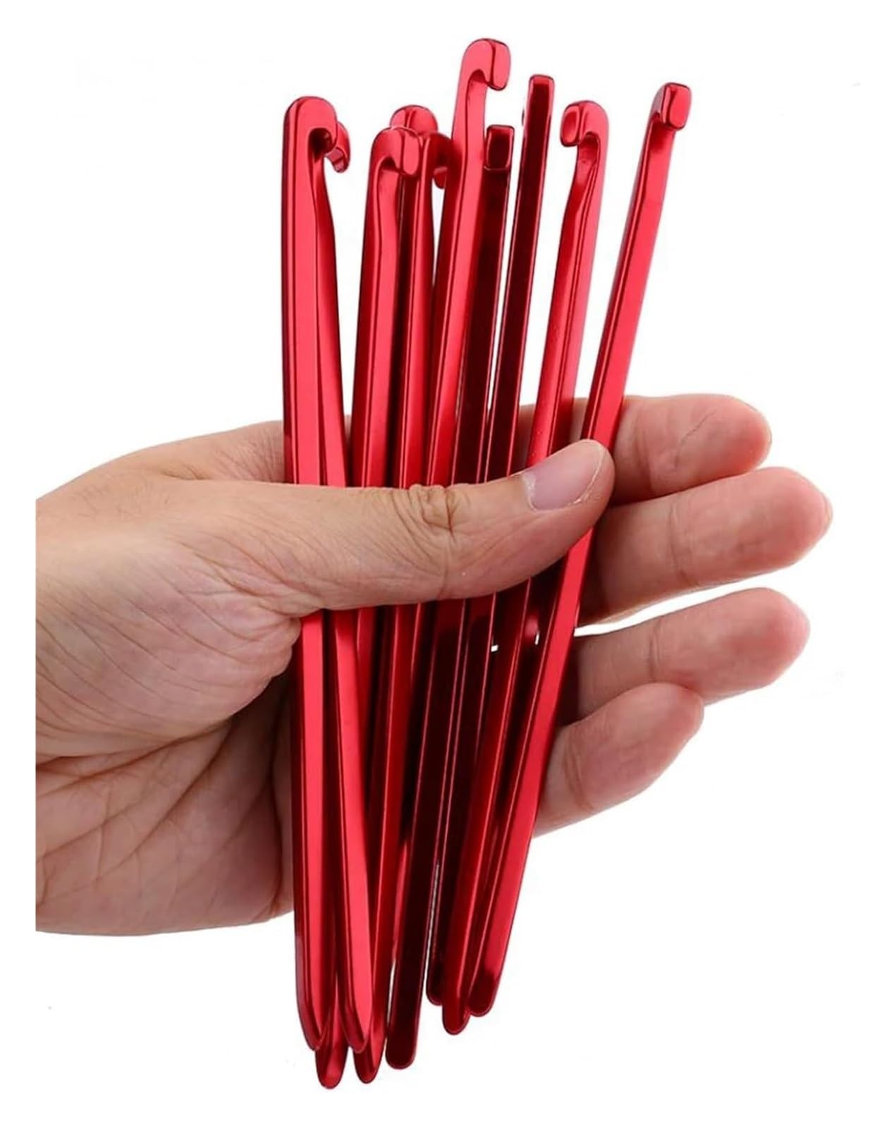 Wytrzymałe kołki do namiotów, śledzie do namiotów, kołki kempingowe, 10 szt. 16 cm aluminiowe kołki do namiotów, kołki ogrodowe, gwóźdź do ziemi, wytrzymały hamak kempingowy do markizy, tropiku i link