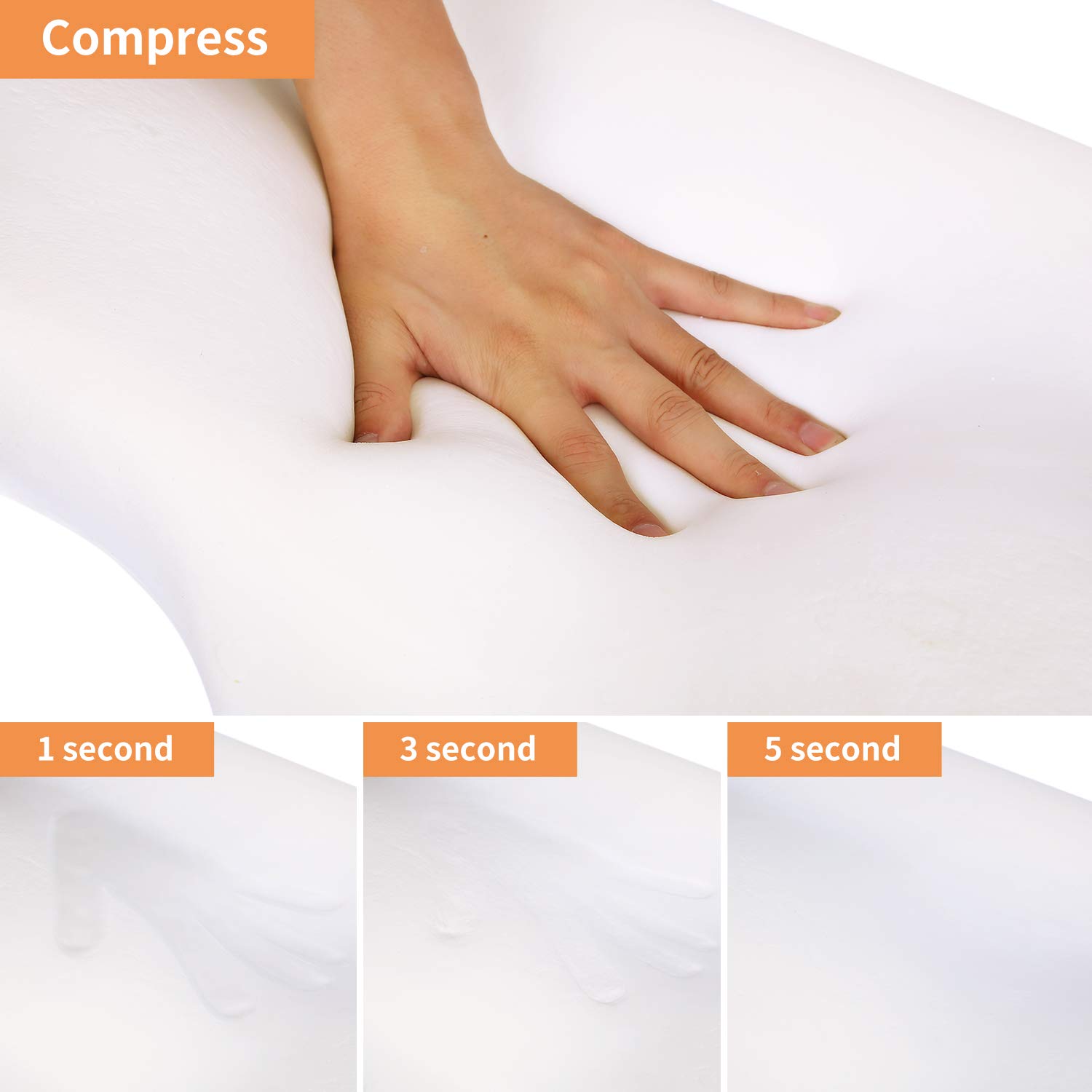 Buy Ecosafeter Contour Memory Foam Pillow Orthopedic Sleeping