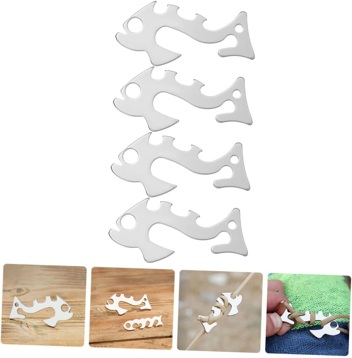 4Pcs Stainless Steel Rope Tightener Outdoor Tent Cord Adjusters Portable Wind Stopper Lightweight Camping Hiking Backpacking Accessories
