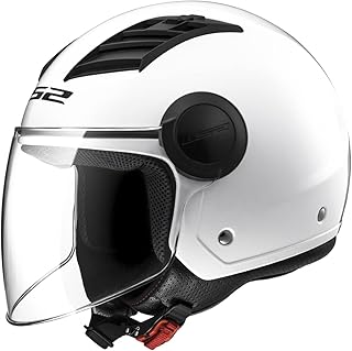 LS2 Motorcycle Helmet - Open Face OF562 - Airflow Gloss White - L