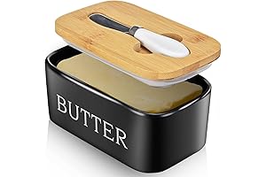 Butter Dish with Lid, Large Butter Dish for Countertop