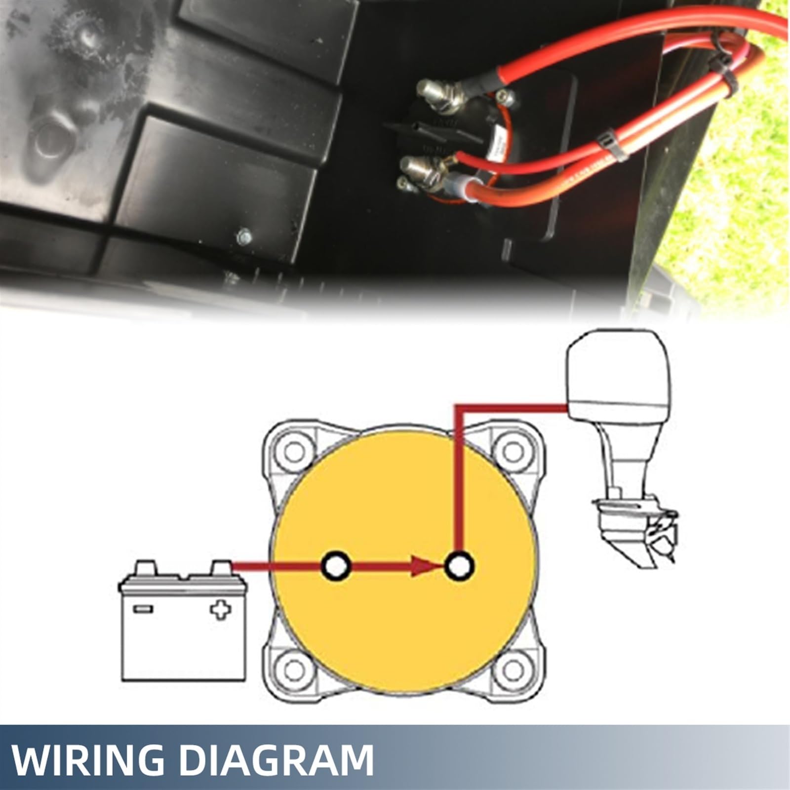 6004 M-Series Mini 48V 300Amp Impermeable RV Coche Barco Selector de batería aislador desconexión Interruptor de Circuito único con Llave de Bloqueo