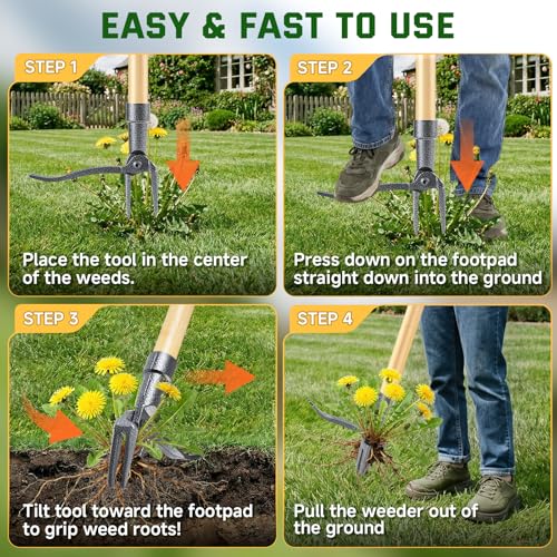 BellaJoyz Stand Up Weed Puller 46in