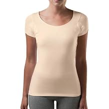 Womens Slim Sweatproof Undershirt, Odor & Sweat Blocking, Rayon Scoop Neck | For heavy sweat protection; blocks sweat marks, yellow stains, and odor
