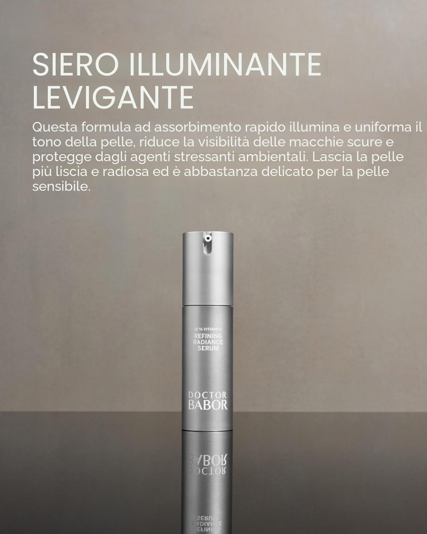 DOCTOR Babor Refining Radiance Siero | Con vitamina C, acido ialuronico e acidi grassi omega-3, vitamina E, contro rughe e stress ossidativo, per una pelle liscia, radiosa e uniforme, vegana, 30 ml