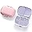8 Compartments Travel Pill Organizer, Daily Pill Case Small Pill Box for Pocket Purse, Portable Pill Container Medicine Vitamin Organizer (Purple & Pink)
