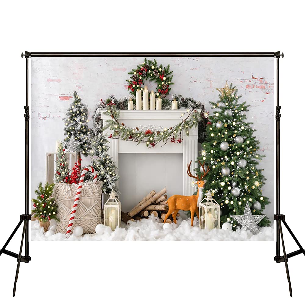 Red Barn Christmas Background