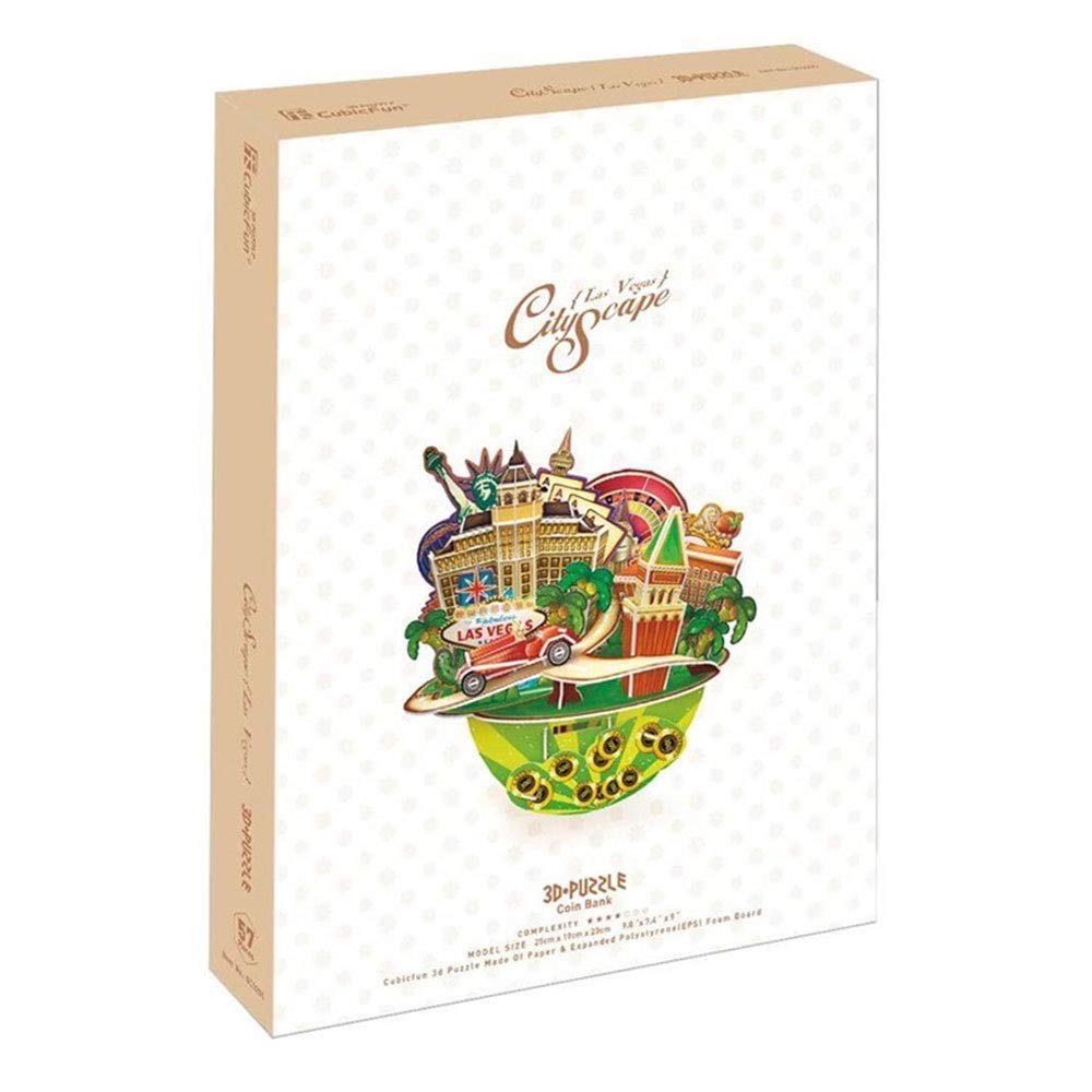CubicFun 3D 64 Parça Puzzle Las Vegas Şehir Kompozisyonu