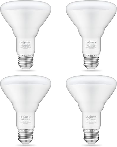 Miniatura 10 de SHINESTAR Paquete de 12 bombillas LED BR30 equivalentes a 65 W, bombillas empotrables, luz blanca cálida de 2700 K, regulable, 650 LM, base E26
