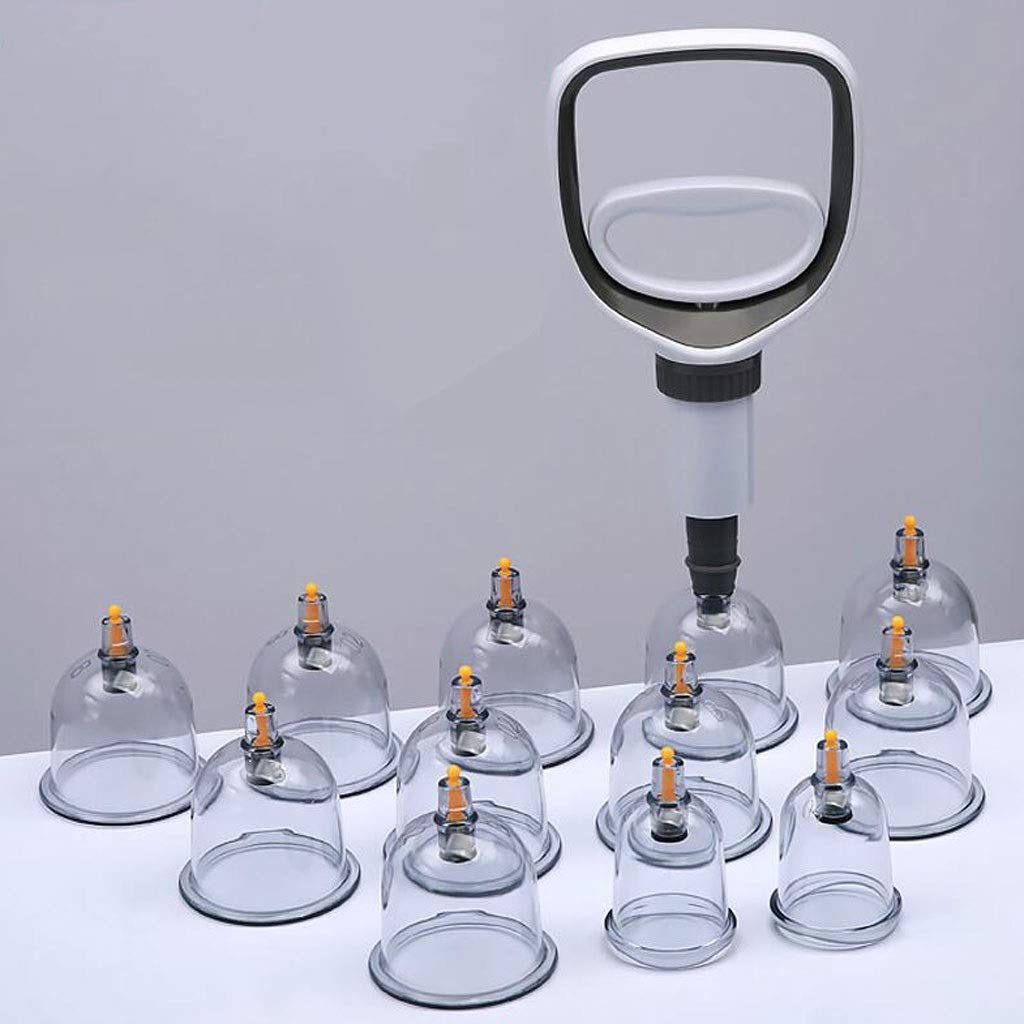 FOOJO Schröpftherapie-Set – Vakuum-Saugnäpfe, 24 Stück, stacheliger, magnetischer Handmassageball