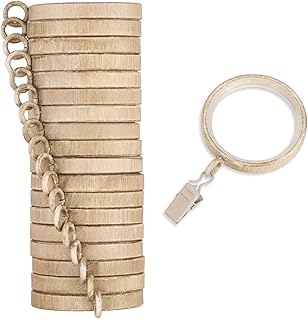 MODE Cambria Designer Series - Premium Easy Glide 18 Count Curtain Rings...