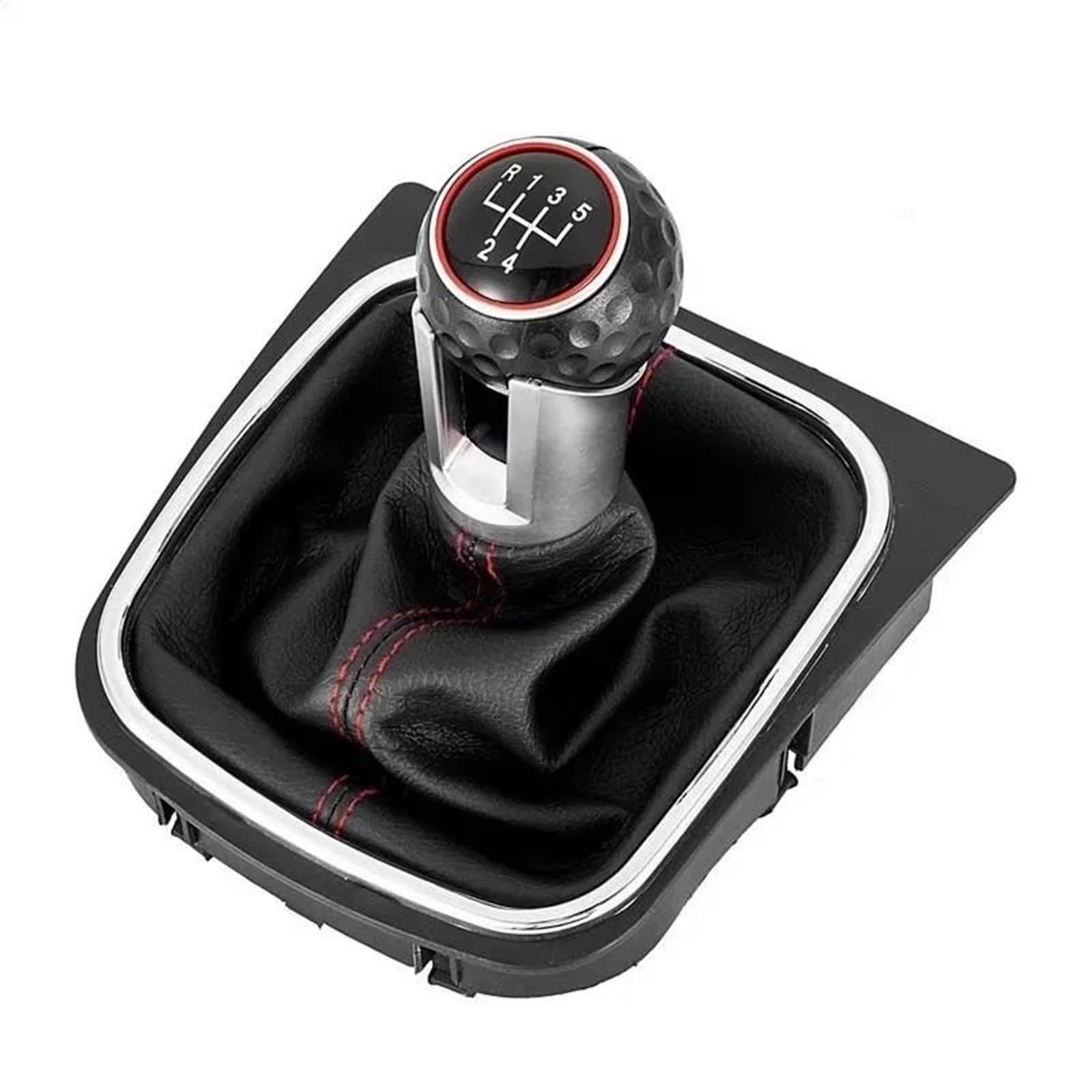 Fhuwaz 5 Speed Car Gear Knob For Golf 5 Mk5 R32 Gtd Gti 6 Mk6 R20 2004-2013 Car Stick Lever Shifter Handball With Gaiter Boot Cover Gear Shift Knob(5 Speed)