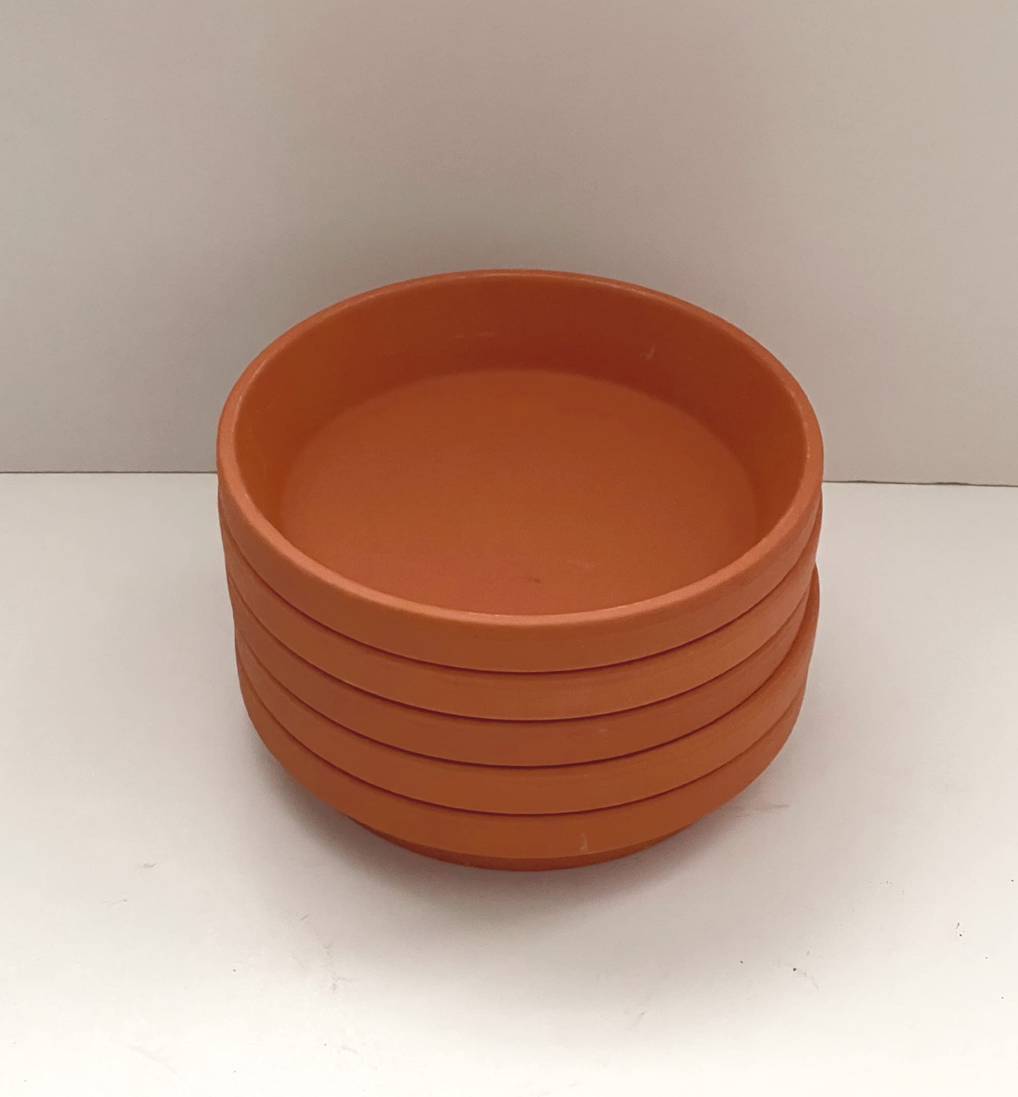 Spang Terracotta Plant Pot Saucers in Sizes S24 (Pack of 5) 24cmW, Orange