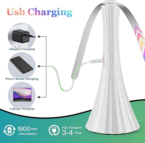 Miniatura 5 de Ventiladores de mosca recargables para mesas, ventiladores de mosca Belfans para mesas al aire libre USB, ventiladores de mosca para mantener las