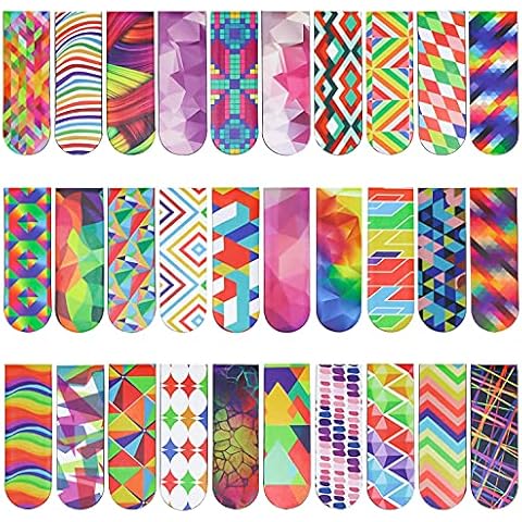 Magnetic Bookmark Magnet Page Markers 60 Colorful Book Markers Set Magnetic Page Clips for School Reading Children Kids and Adults Cover