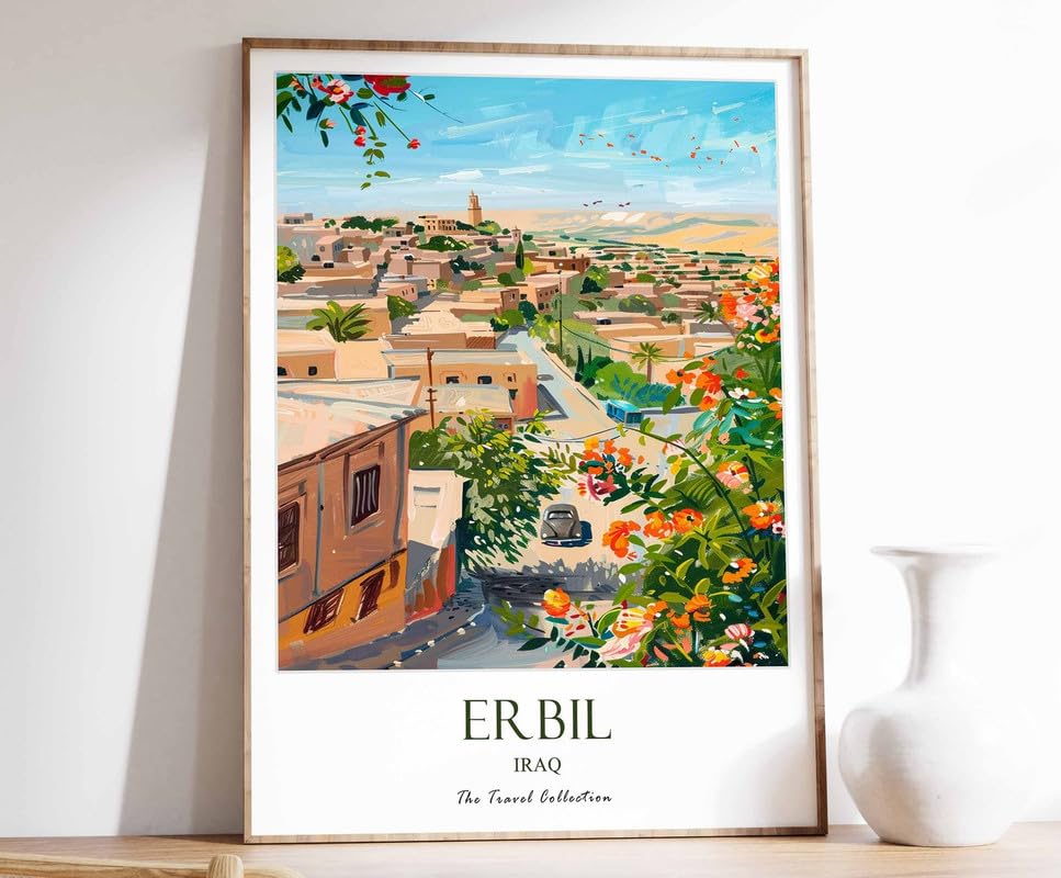 Poster Erbil Irak Décoration Murale Inspirante pour Rompre la Monotonie