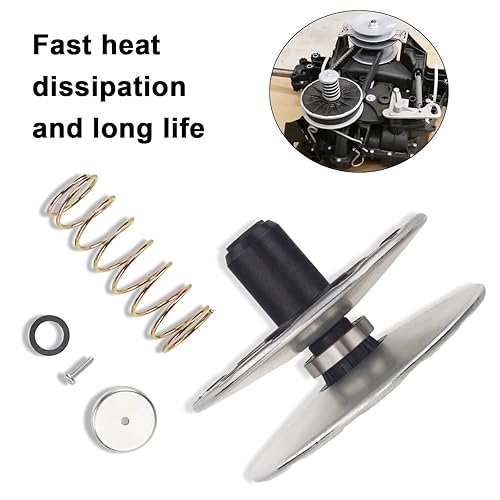 Miniatura 3 de MIA12482 Kit de polea variadora de transmisión secundaria compatible con cortacésped John Deere y tractor de jardín, compatible con D105 E100 X105