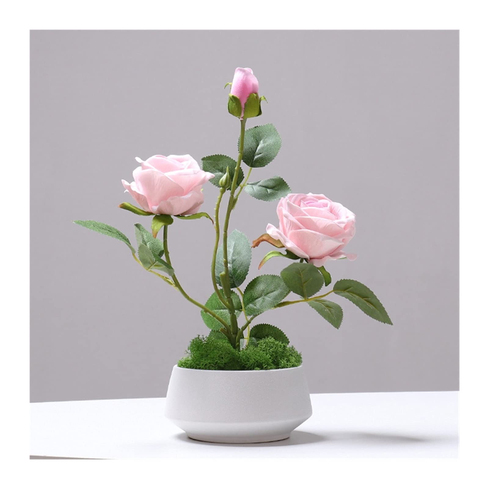 Simulation en pot de rose artificielle, ornements floraux durables