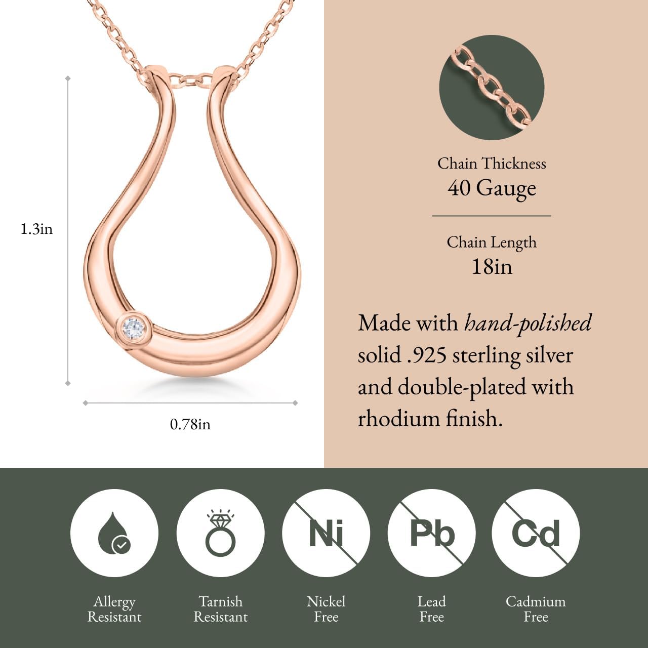 Ring Holder Necklace - Stainless Steel Necklace with Rose Gold Finish - Engagement Gift for Nurses & Doctors - Jewelry for Mom or Grandmother - Image 5