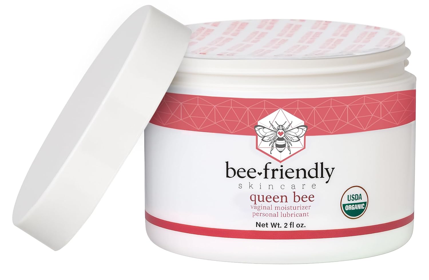 BeeFriendly Organic Vaginal Moisturizer, USDA Certified, Natural Vulva Cream For Dryness, Itching, Irritation, Redness, Chafing Of Vagina Due To Menopause & Thinning, 6 oz (3 Jars in a box)