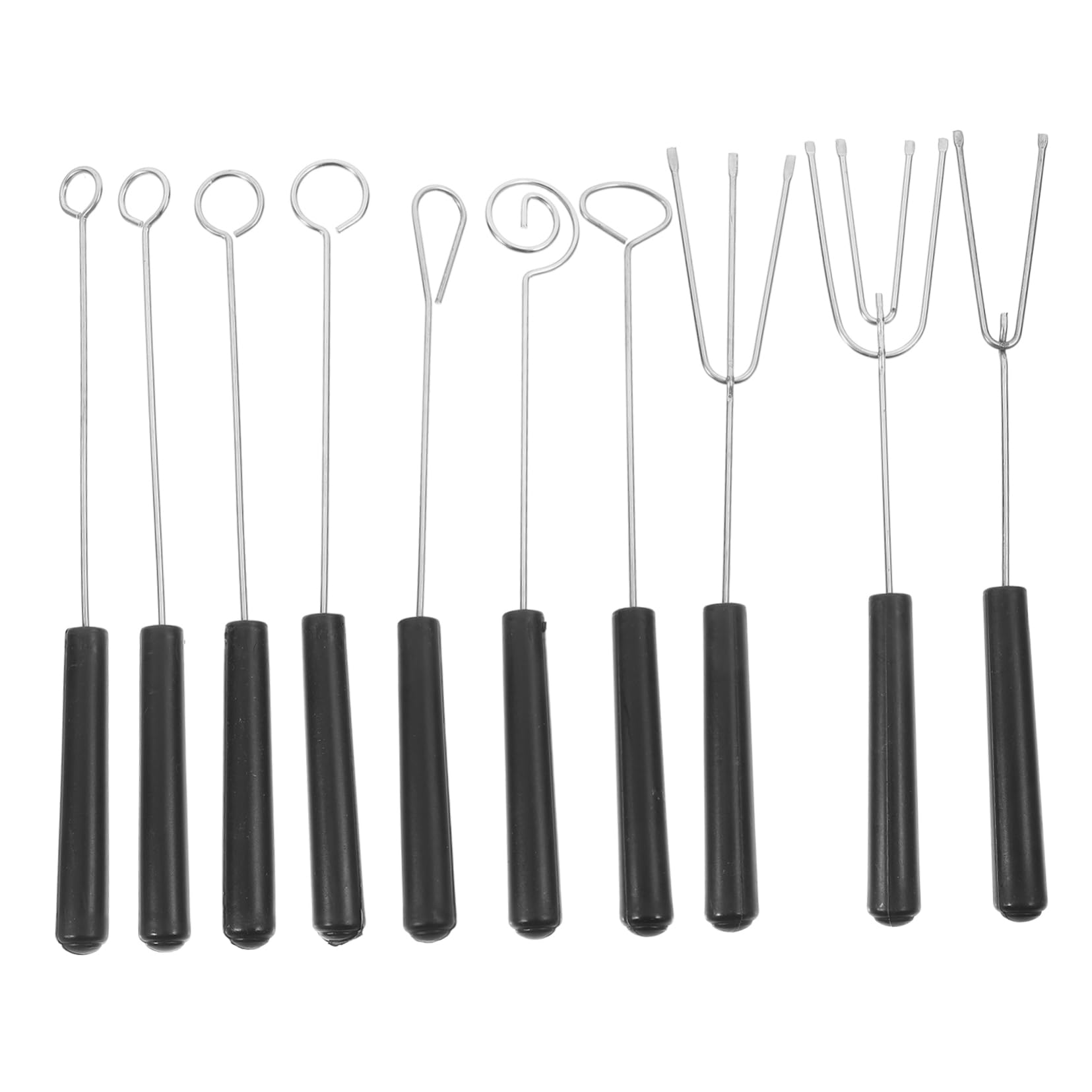 UTHCLO Multi-purpose Dipping Fork Set 10pc Stainless Steel Forks Ideal for Chocolate Fondue Candy Dipping Bbq Outdoor Activities