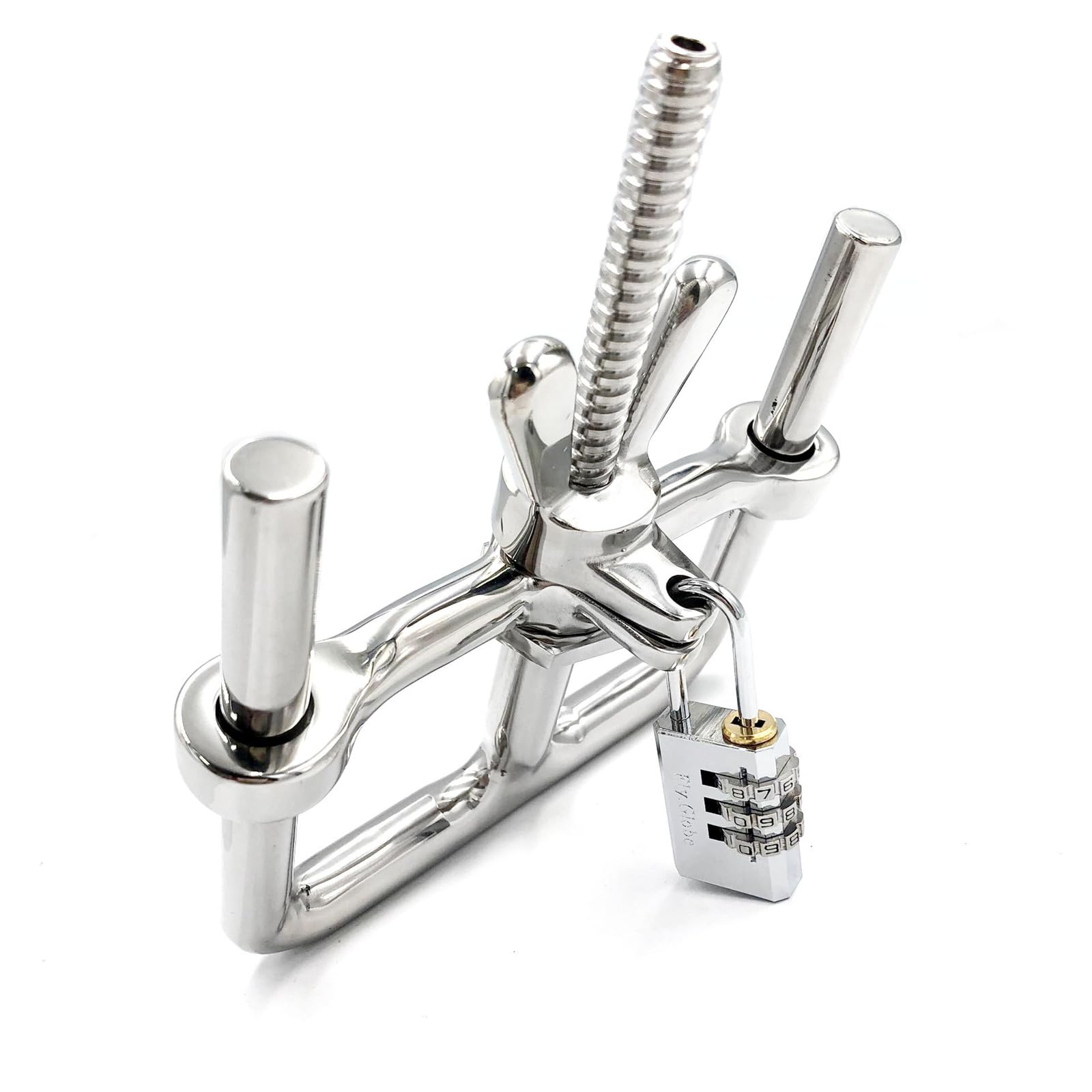 Menottes BDSM lourdes en acier inoxydable réglables, nouveaux poignets/menottes en métal avec verrouillage numérique, jeu de rôle d'esclave de bondage