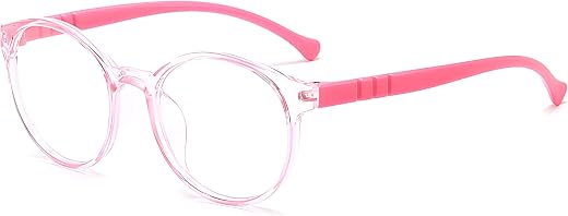 SYGA Children's Anti-Blue Light Glasses Lightweight Round Flat Glasses Frames For 4-12 Years old Kids