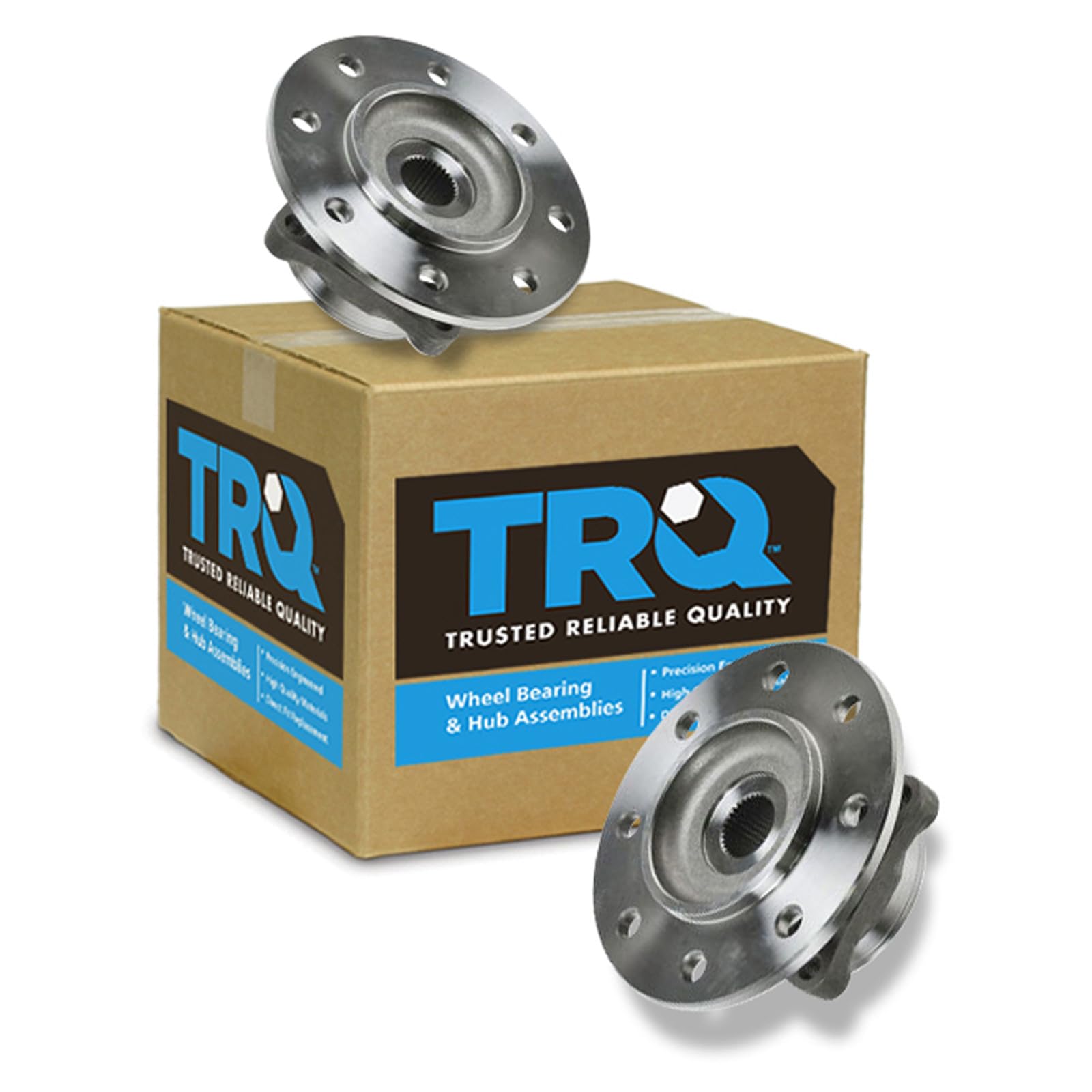 TRQ Front Left and Right Wheel Bearing and Hub Assembly Set 2 Piece