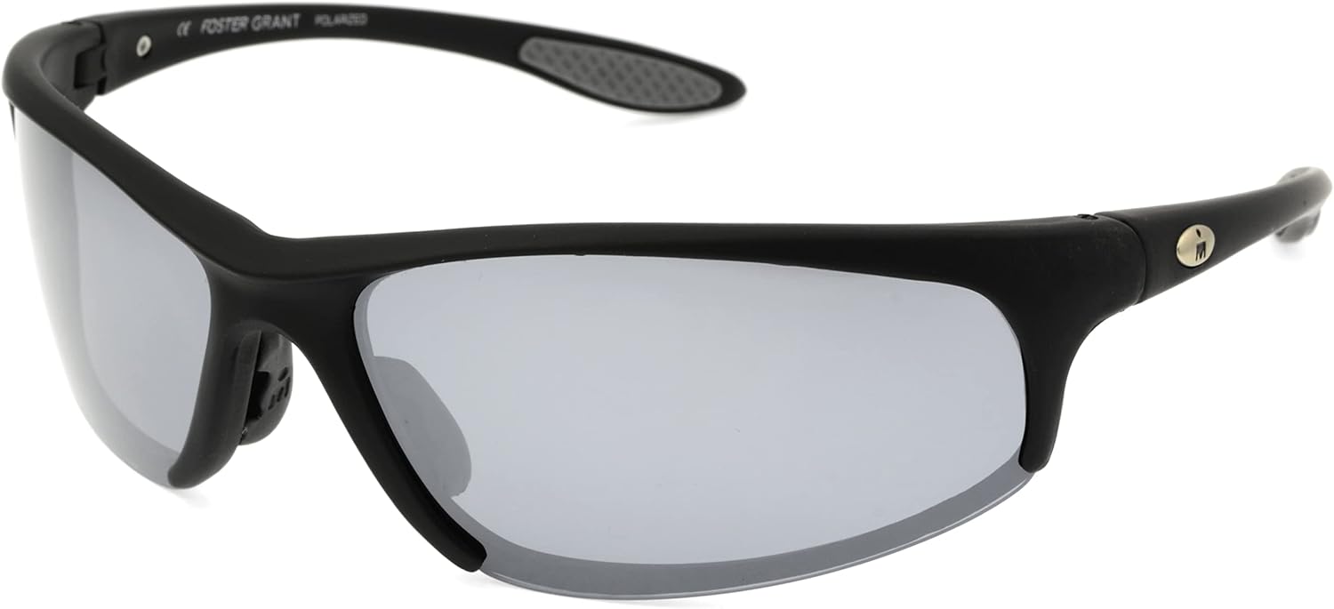 Ironman Strong Wrap-Around Sport Sunglasses for Men, Black, 70mm