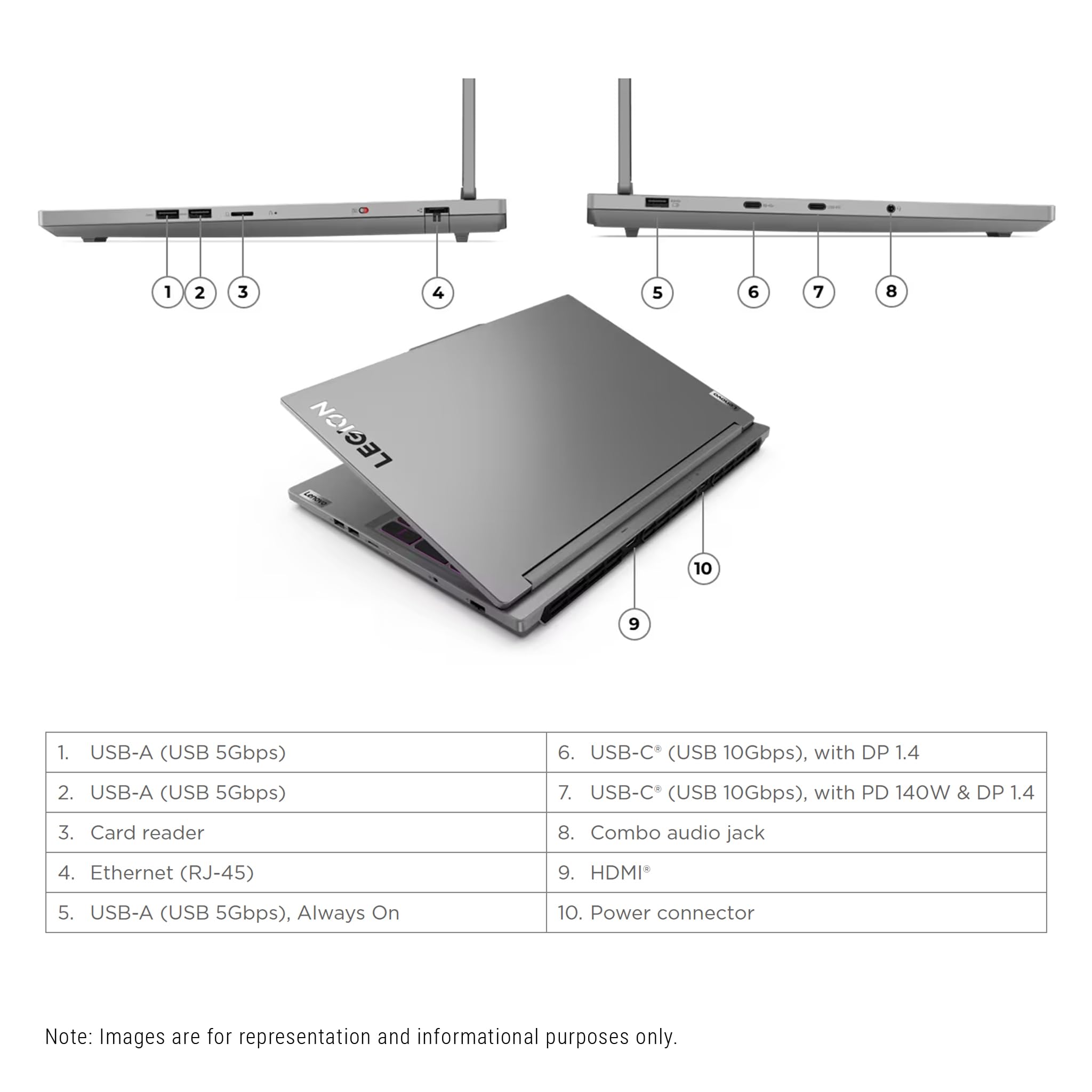 Amazon.com: Lenovo Legion 5i Gaming Laptop, Intel i9-14900HX, 64
