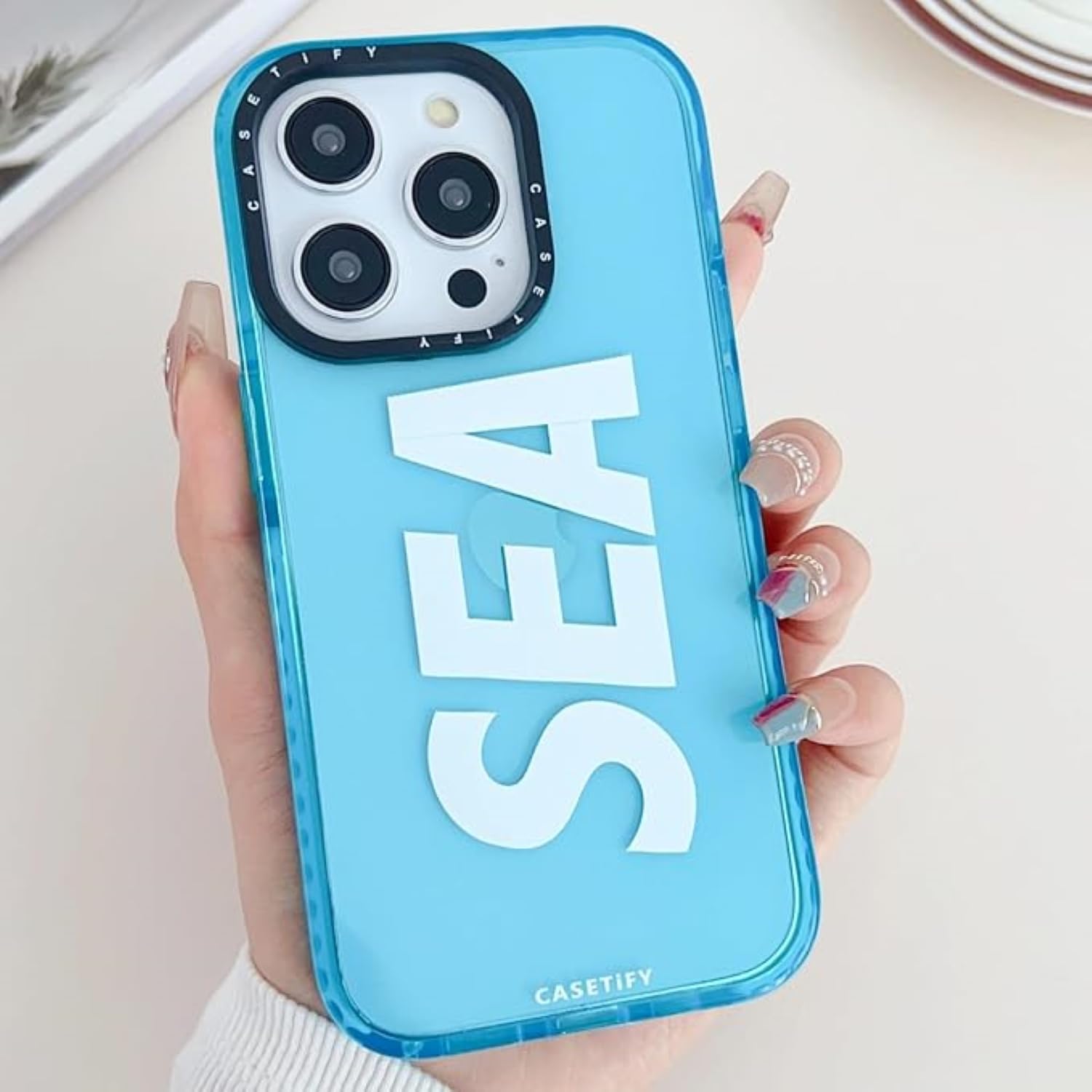 DREAMWINGS Back Cover for iPhone 15 Pro Sea Casetify Latest Sea