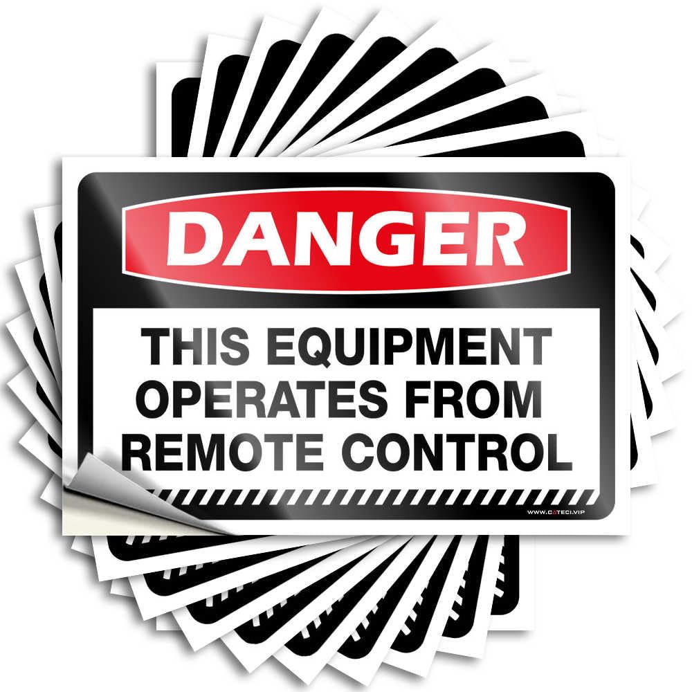 Decal Spring Home Bar Decor Case Danger This Equipment Operates from Remote Control - No Residue Decals for Beer(8X12CM)