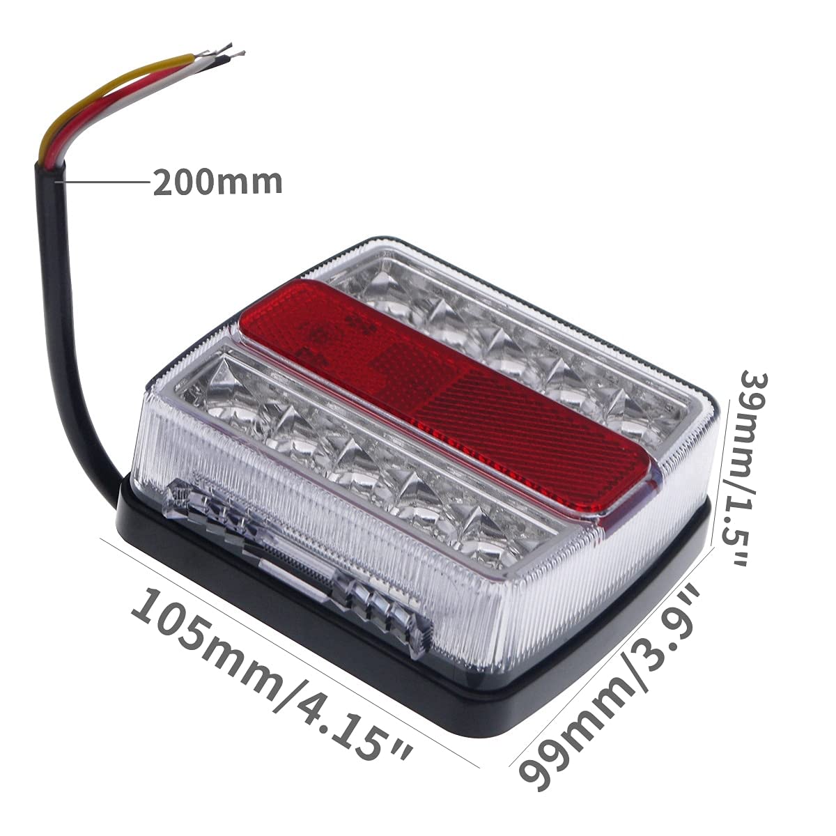 Kit luci posteriori for rimorchio a LED ABS+PMMA