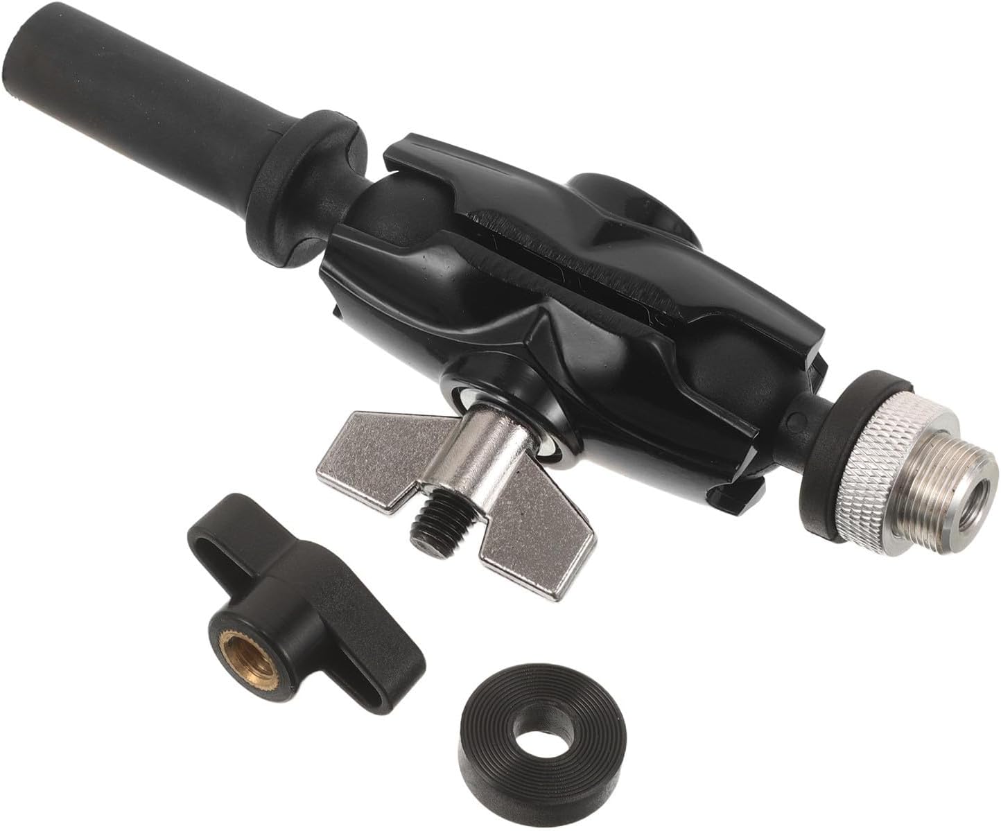 SOIMISS Adjustable Drum Mic Holder with Rotating Ball Head, Metal and Plastic Electronic Drum Clamp for Precise Microphone Positioning, Compatible with Cymbal Stand, for Home Studio