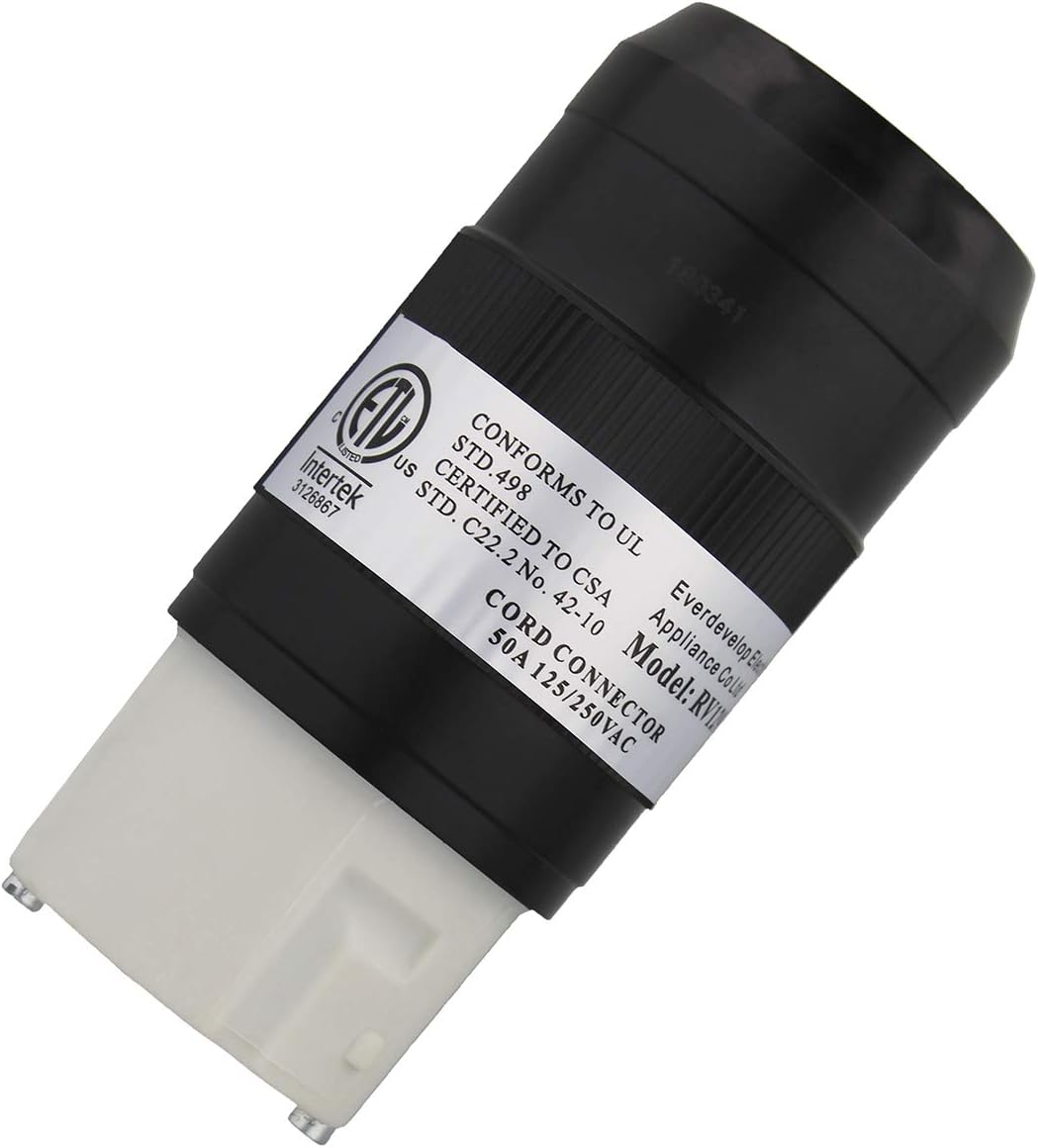 L5-50R Connector – 50 Amp Twist Lock Inlet, Locking Power Cord Connector, Locking Power Inlet Plug 50A 125/250V