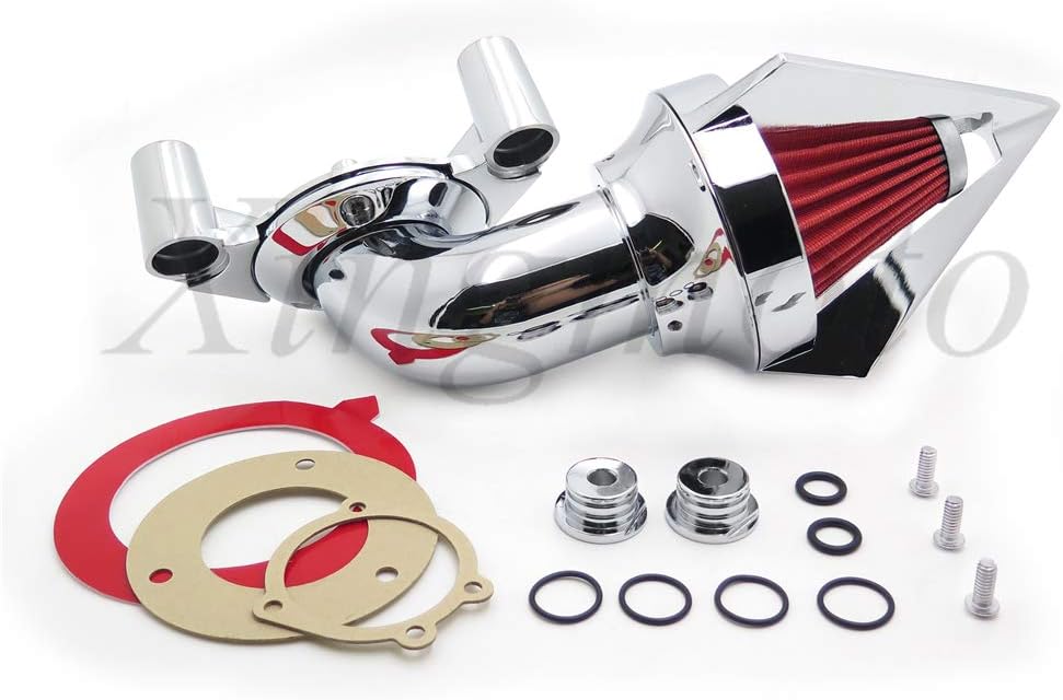 Chromed Triangle Spike Air Cleaner Kits for Harley Dyna Touring models