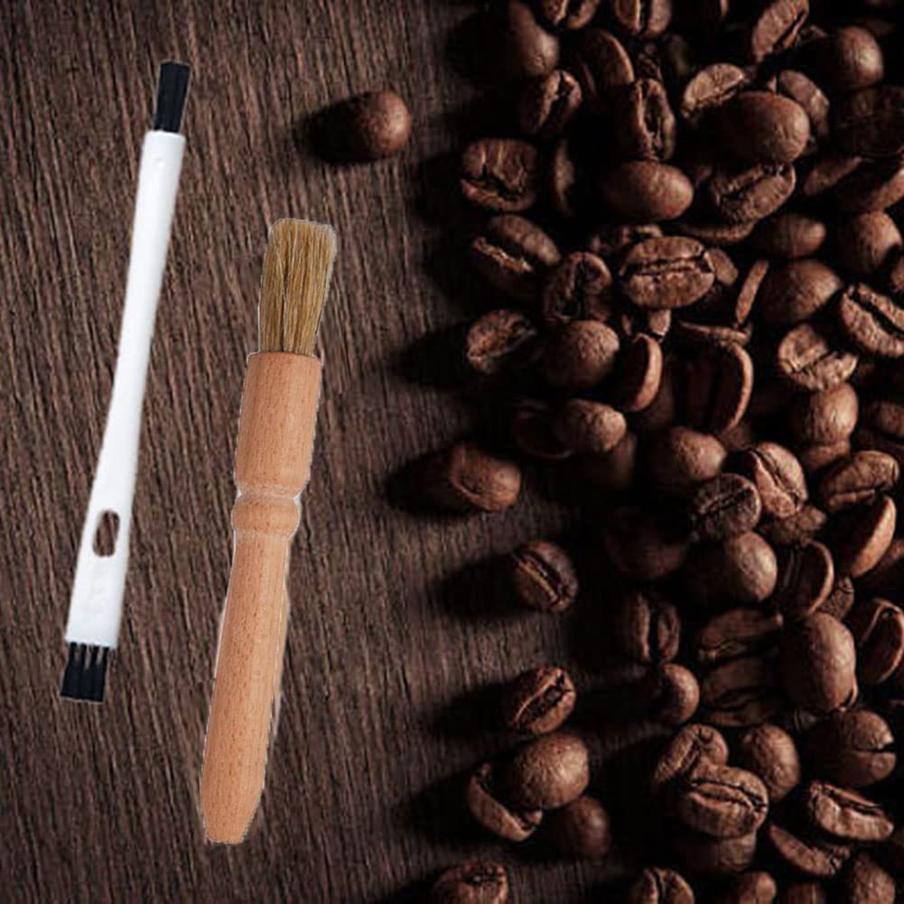 Accessori Macchina Caffè 17 Pezzi - Spazzole, Ago Per Caffè, Tamper | In Legno E Acciaio Inox | Per Barista E Casa Set Pulizia Macchina Caffè