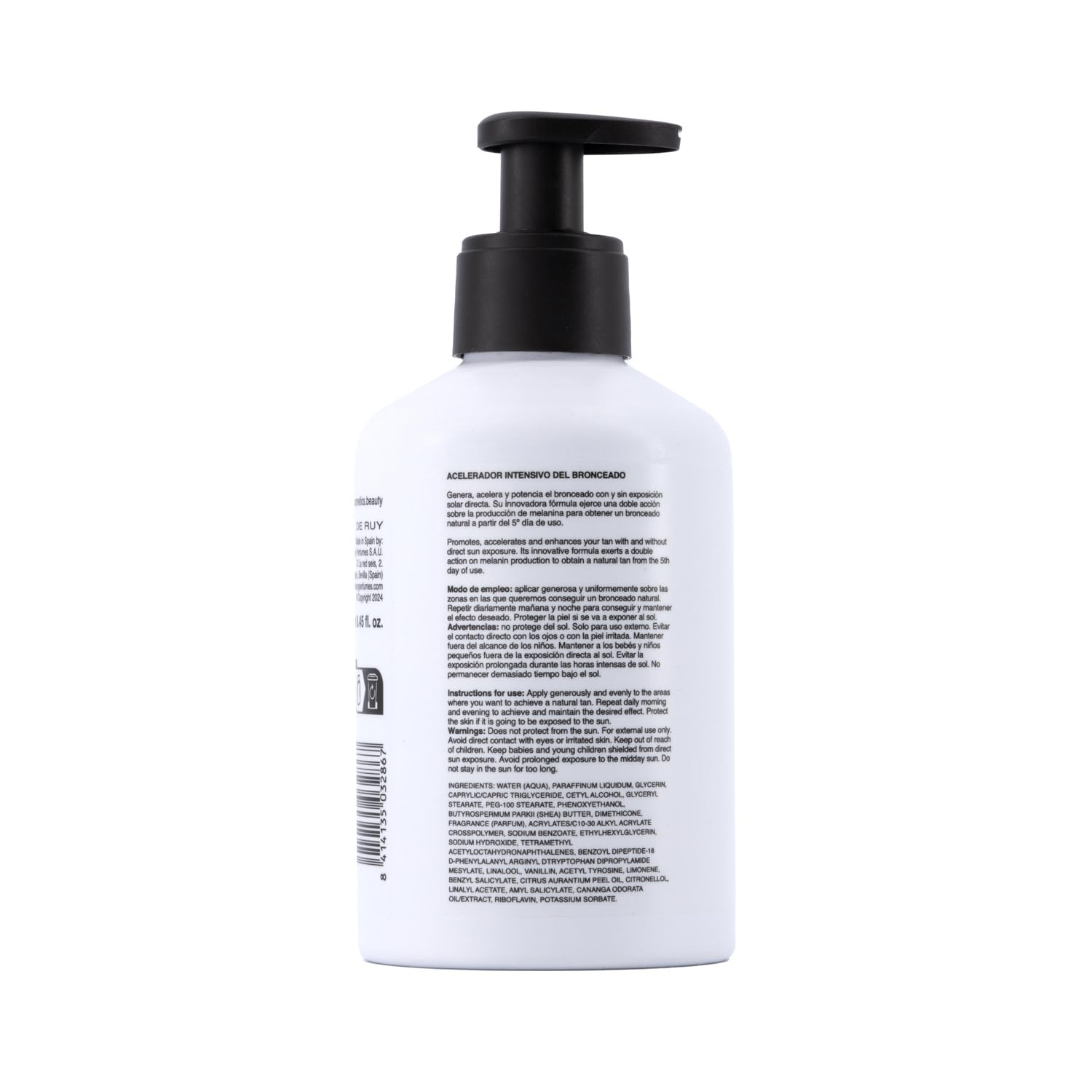 NIKECOSMETICS - Potenciador del Bronceado Corporal Tan Accelerator Monoi Vibes Day&Night 250 ml, con Manteca de Karité, Hidratante, Aporta Elasticidad y Suavidad, Ligera, Fórmula Vegana