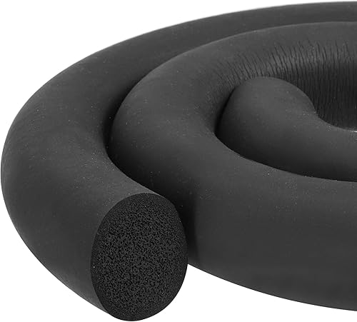 uxcell Tira de sellado de goma de espuma, 1.38 pulgadas de diámetro x 3.3 ft (3.28 pies) de caucho sólido EPDM redondo largo para reducir el ruido,