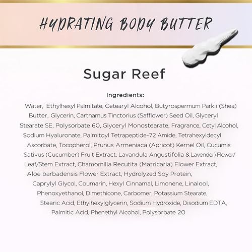 Miniatura 5 de LaLicious Sugar Lavender Body Butter - Crema hidratante para cuerpo y piel con manteca de karité batida, vitamina E, extracto de pepino y aceite de